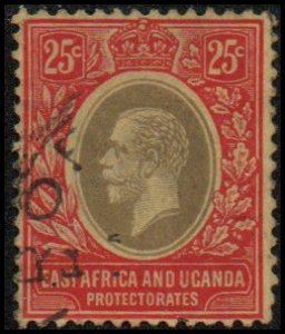 East Africa & Uganda 46 - Used - 25c George V (1921) (cv $1.60)