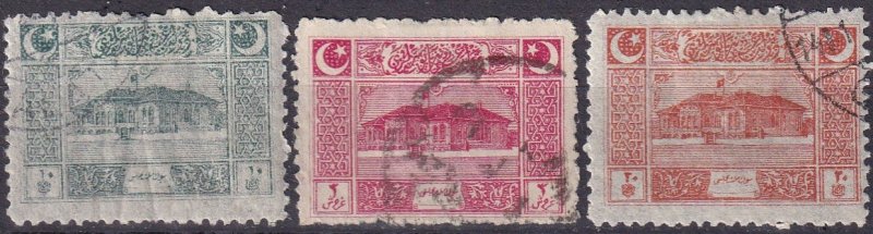 Turkey In Asia #99-101 F-VF Used CV $6.00  (Z5397)