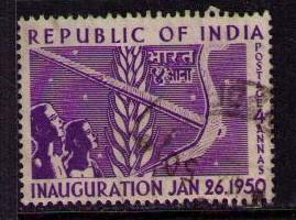 INDIA Sc# 229 USED F Plow and Wheat Inauguration