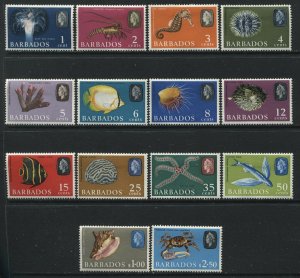 Barbados QEII 1965 set to $2.50 mint o.g. hinged