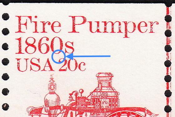 USA — SCOTT 1908 — FIRE PUMPER — PNC PS3 #2 — WITH GRIPPER CRACK PLATE VARIETY