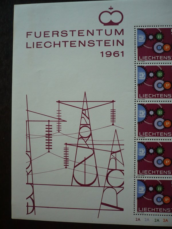 Europa 1961 - Liechtenstein- Full Sheet of 20 Stamps - Mint