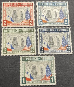 PANAMA # 317-321--MINT NEVER/HINGED--COMPLETE SET--1938