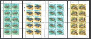 Aitutaki Turtle Year of the Sea 4v Full Sheets SG#690-693