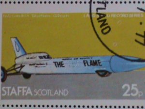 ​STAFFA-SCOTLAND-1977 FOMULA RACE CARS- CTO SHEET-VF -WITH FIRST DAY CANCEL