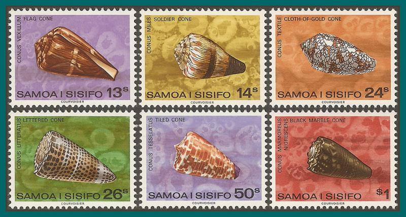 Samoa 1978 Shells II, MNH 487-492,SG525-SG530