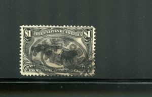 UNITED STATES $1 TRANS-MISSISSIPPI  SCOTT# 292 F/VF USED--SCOTT VALUE $700.00