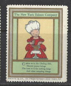 Early 1900s NY Edison Electrical Co Promotional Poster Stamp - Many Diff (AW74)