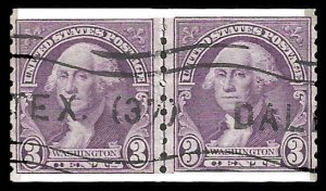 # 721 Used Line Pair Deep Violet George Washington XF+