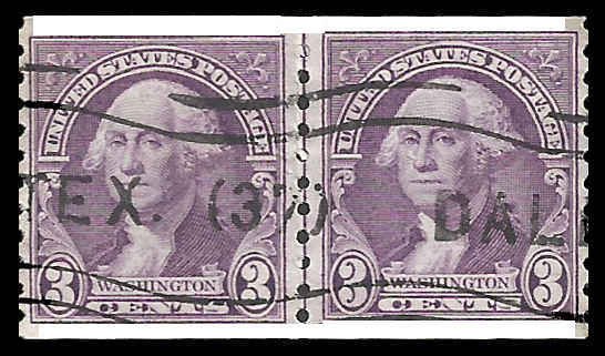 # 721 Used Line Pair Deep Violet George Washington XF+