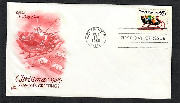 2428 Christmas Unaddressed ArtCraft FDC