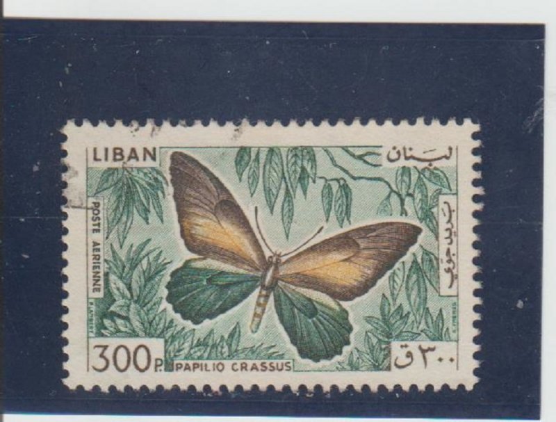 Lebanon  Scott#  C435  Used  (1965 Crassus Swallowtail)