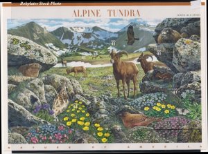 BOBPLATES #4198 Alpine Tundra Sheet of 10 VF MNH SCV=$8.5