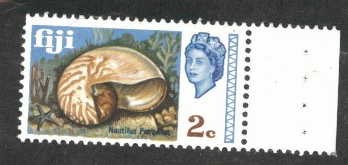 FIJI Scott 261 MH* 1969 Nautilus shell single from booklet