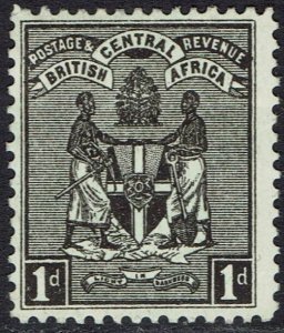 BRITISH CENTRAL AFRICA 1895 ARMS 1D NO WMK