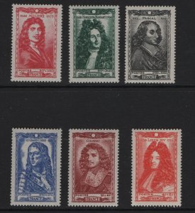 France  #B179-B184  MNH 1944   portraits