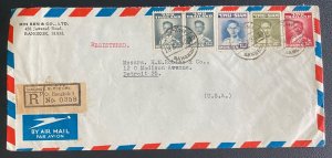 1957 Bangkok Thailand Airmail Commercial cover To Detroit MI USA