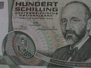 ​AUSTRIA-1984-AUSTIRAN NATIONAL BANK-$100 SCHILLING-UN-CIRCULATED NOTE VF