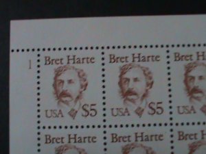 ​UNITED STATES-1989-SC#2196-BRER HARRE FULL SHEET OF 20 MNH-VF-LAST ONE