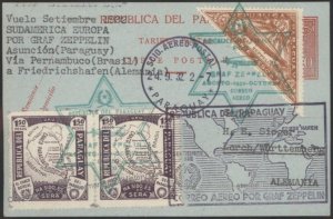 Paraguay 1932 Graf Zeppelin 7th SAF Mi281E Registered Germany  Cover 111096