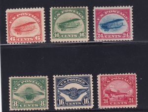 C1 - C6 Set VF OG mint hinged / NH with nice color cv $ 400 ! see pic ! 