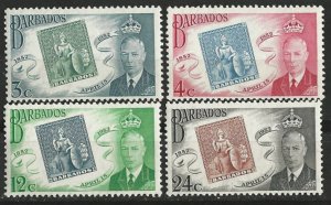 Barbados # 230-33 Stamp Centenary   (4)  Mint NH