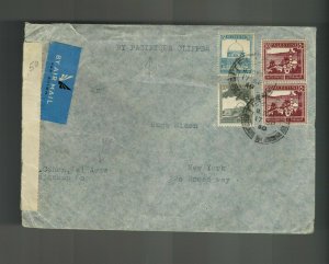 1940 Palestine Pacific CLipper BOAC Cover to USA