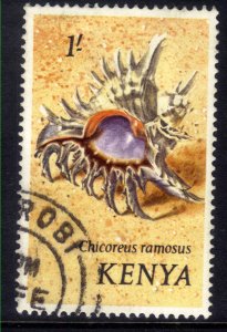 Kenya 1971 - 74 QE2 1/- Shells Chicoreus Ramosus used SG 47 ( C67 )