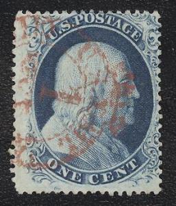 #21, Fine-Used, red carrier cancel. PFC. Cat $2750