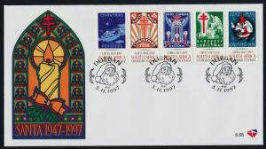 South Africa 1010-4 on FDC - Christmas Seals, Angel, Santa, Candle