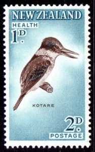 New Zealand - 1960 Health Stamps 2d+1d Kingfisher MNH** SG 803