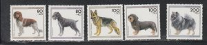 Germany # B779-783, Dogs, Mint NH, 1/2 Cat.