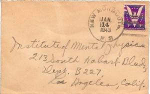 United States Jersey Monmouth 1943 4c-bar  1859-1957.