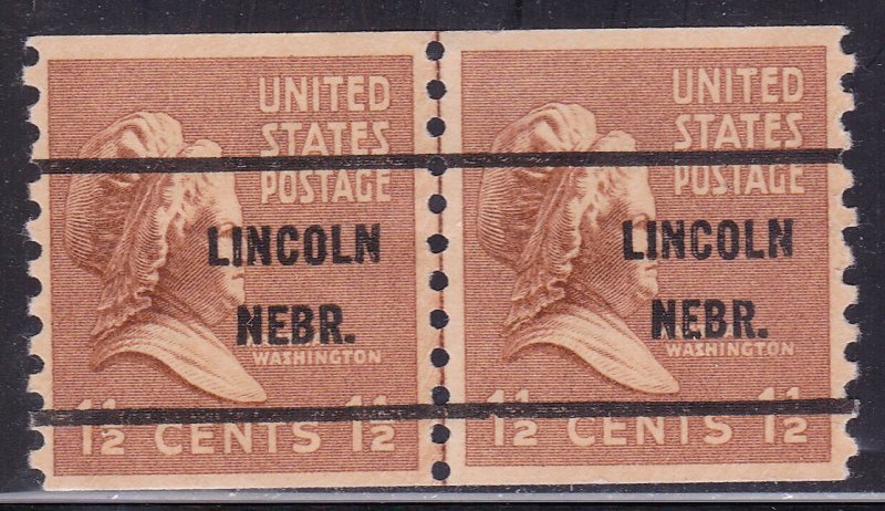 Precancel - Lincoln, NE - PSS 840-61 Coil Line Pair - No Gum