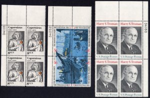 Scott #1455-1499 1972-1973 (14) Plate Block of 4 Stamps - MNH