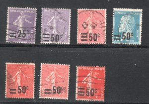 France #228-234     F/VF, Used, Partial Set, CV $5.40 ......  2010222