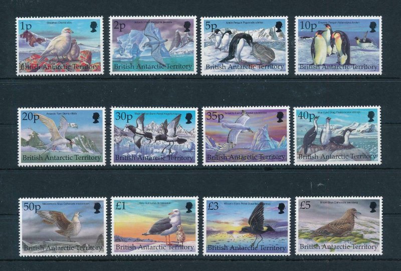 [103009] British Antarctic Territory 1998 Birds vögel oiseaux 12 values MNH