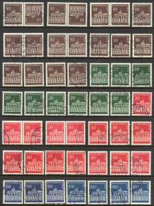 Germany Berlin Sc# 9N251-9N255 (assorted) Used lot/49 1966-1970 Brandenburg Gate