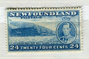 CANADA; NEWFOUNDLAND 1937 early GVI pictorial issue Mint hinged 24c.