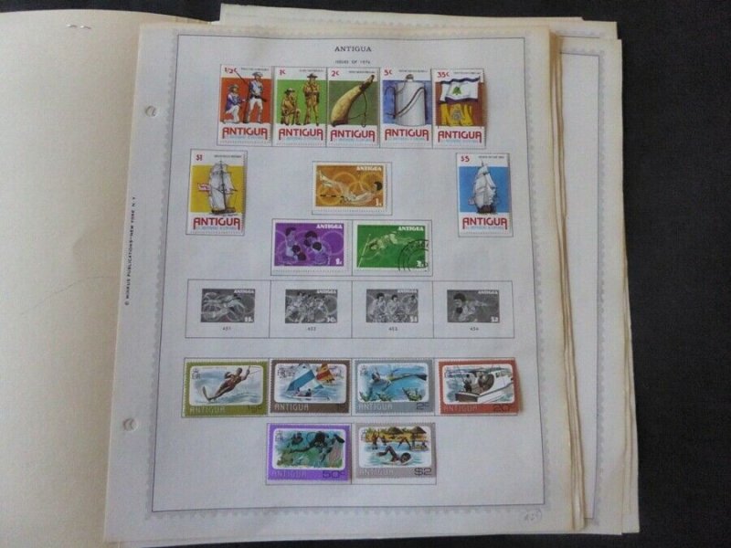 Antigua 1976-1984 Stamp Collection on Alb Pgs