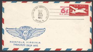 Scott UC21, Norfolk VA Parachute Drop Mail, Parachute & B...