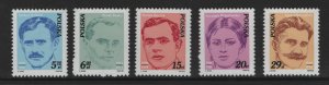 Poland  #2531-2535  MNH  1982 worker`s activists