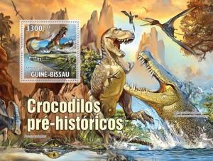 GUINE BISSAU 2010 SHEET PREHISTORIC CROCODILES REPTILES DINOSAURS