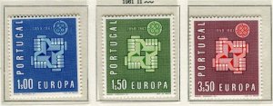 PORTUGAL; 1961 early Europa issue fine Mint MNH unmounted SET