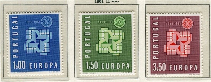 PORTUGAL; 1961 early Europa issue fine Mint MNH unmounted SET