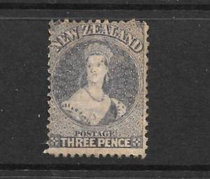 NEW ZEALAND 1864-67  3d  LILAC  FFQ  MLH  P12 1/2  CP A3D  SG 117 CHALON