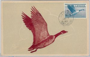 52174 - CANADA - FDC MAXIMUM CARD - 1952 ANIMALS: BIRDS-