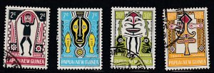 Papua New Guinea # 221-224, Myths of Elema People, Used Set, 1/2 Cat.