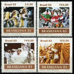 BRAZIL 1983 - Scott# 1841-4 Carnivals Set of 4 NH back toned