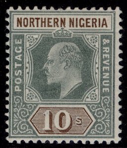 NORTHERN NIGERIA EDVII SG18, 10s green & brown, M MINT. Cat £75.